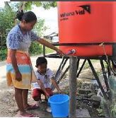 Reza fetching water
