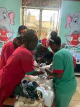 our team saving life of a neonate