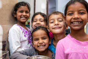 Some of our youngest ones while baking cupcakes!