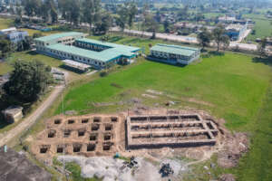 Our Kindergarten construction site from above.