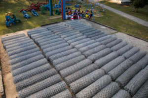 1200m of 6 ft high chain link fence is ready.