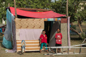 Our children made and slept in their own shelters.