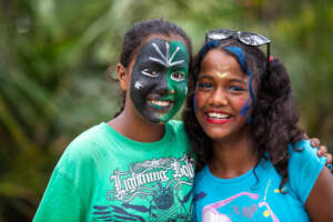 War paint is a great way to show team spirit.