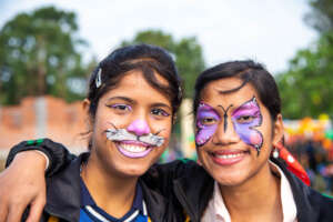 Facepainting was a huge hit at our school fair!