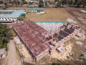 Our Kindergarten building will soon have its roof.