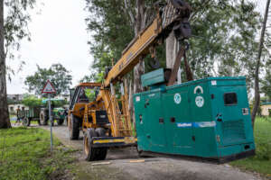 New (sescond hand) generator being delivered.