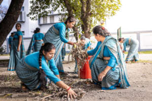 Teachers participating in our Swacch Bharat work.