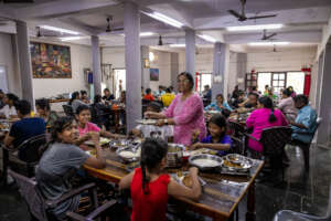 Our big family gathering for lunch together.