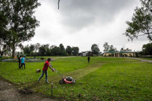 There is always a lawn to mow around here!