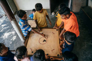 Carrom has been a popular game all summer break