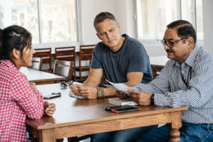 Principal David & John discuss studies with Reeva