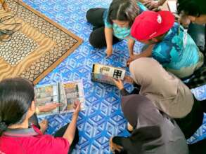A group discussion during the training