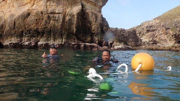 Installation of mooring buoys in Mersing