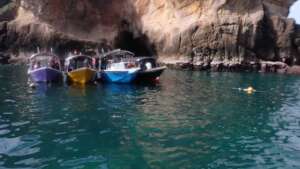 Mersing boat operators utilising the mooring buoys
