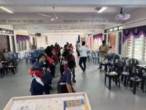 Game with the primary school students