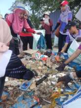 Sorting out the trash collected
