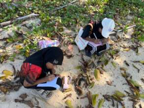 Students during the education program