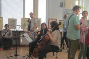 A jam session at the school