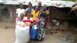 Elizabeth and her family in Kitui