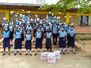 Students receive menstrual health hygiene packages