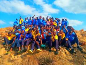 Students on an education trip in rural Kitui