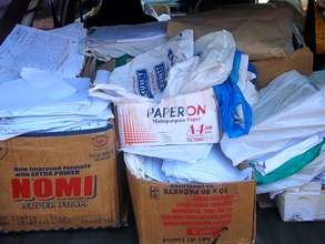 Some of the paper that was donated