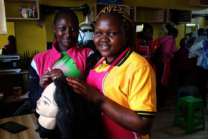 Hairdressing & Beauty course students at Nairobi