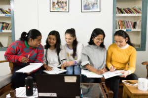 The panelists Nisha, Timila, Reeya, Labbi, Niraja