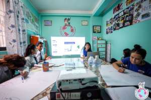 Prekchhya facilitating the workshop at her NGO