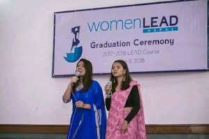 2017 LEADer Isha (left) during her graduation.