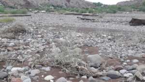 road to CRESCA damaged by Hurricane Hillary