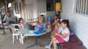 Children learning about animal welfare