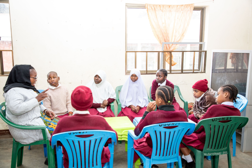 Discussion on the survey with an interpreter