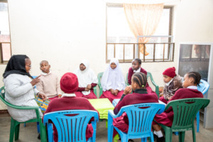 Discussion on the survey with an interpreter