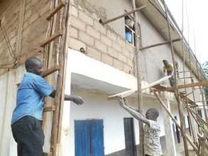 Plastering work going on seriously