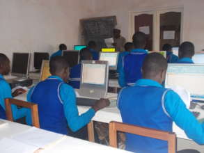 students in the computer lab.(Thanks to supporters