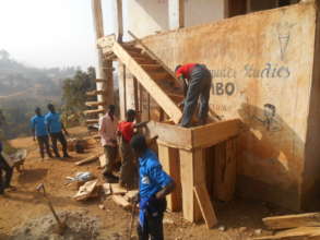 work on the stair way