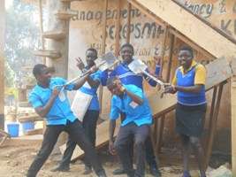 Students happy after work