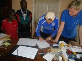 A care giver signing to take good care at home