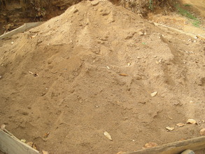 Sand already tranferred to the site