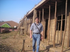 Mathew (US) visitor at the project site.