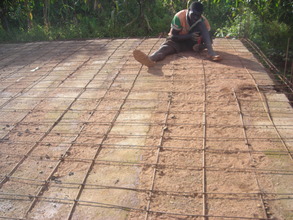 Final matting of the iron rods for final decking.