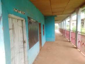 Work in progress at one side of the school