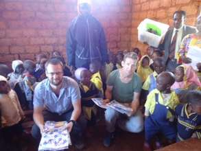 Volunteers at one of our primary school projects