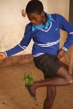 An orphaned enjoying playing during short break