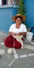 Juana knitting