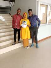 Hadija with classmates at Mbeya University