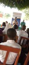 Sarafina presenting on the role of women in STEM