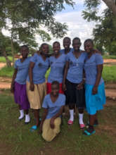 Remence with classmates during study camp