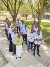 Saidati on a field service project with her class